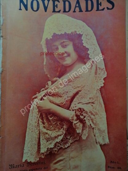 PORTADA ANTIGUA 1912 LA ACTRIZ MARIA SEVERINI /TEATRO