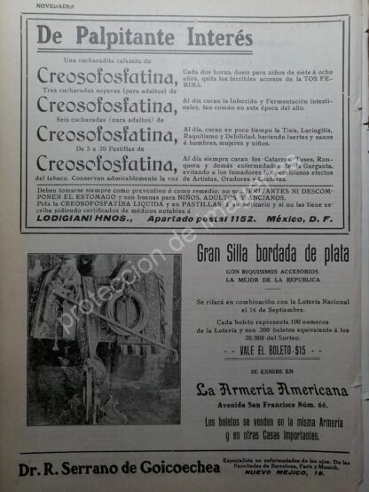 CARTEL ANTIGUO TIENDA LA ARMERIA AMERICANA 1912 Y MAS