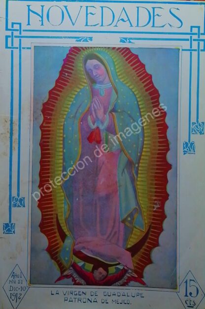 PORTADA ANTIGUA 1912 LA VIRGEN DE GUADALUPE