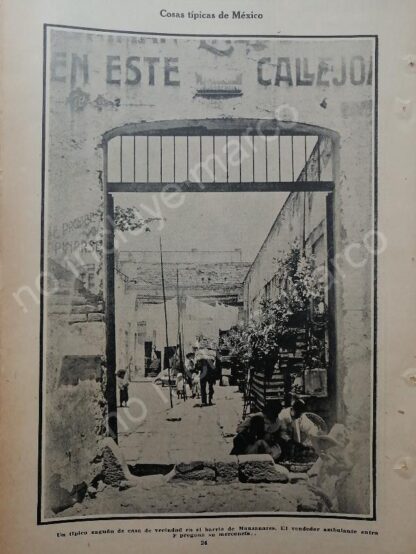 AFICHE ANTIGUO 1920 EL CALLEJON DE MANZANARES ( MERCED )