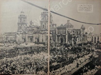 AFICHE ANTIGUO 1920 JURA DE LA BANDERA, PLAZA DE ARMAS, 2,000 NIÑOS