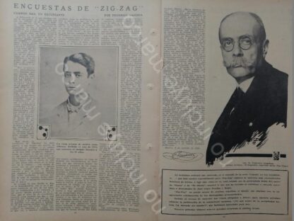 AFICHE ANTIGUO 1920 ENTREVISTA A FEDERICO GAMBOA /ESCRITORES