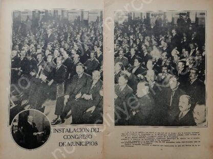 AFICHE ANTIGUO 1920 1ER CONGRESO DE MUNICIPIOS TEATRO IRIS