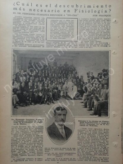 AFICHE ANTIGUO. 1921 ENTREVISTA AL DR. FERNANDO OCARANZA