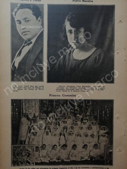 AFICHE ANTIGUO. 1920 EL TENOR ANGEL SOTO Y OTROS