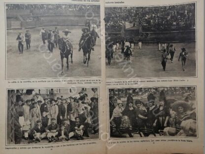 AFICHE ANTIGUO. ARTISTAS EN PLAZA DE TOROS ENRIQUE PEREZ 1920