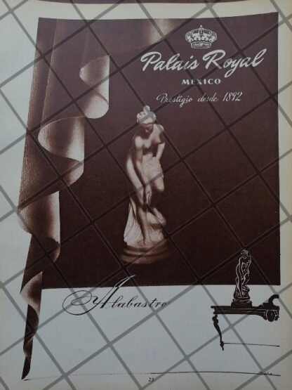 CARTEL ANTIGUO JOYERIA PALAIS ROYAL D.F 1951 /874