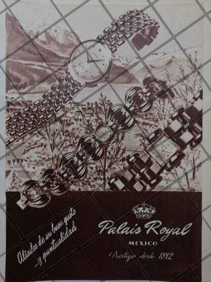 CARTEL ANTIGUO JOYERIA PALAIS ROYAL 1951 /871