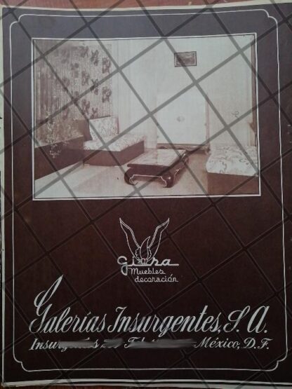 CARTEL ANTIGUO TIENDA GALERIAS INSURGENTES 1951/868