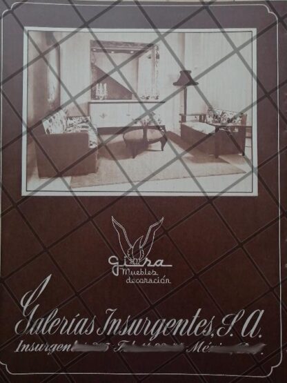 CARTEL ANTIGUO TIENDA GALERIAS INSURGENTES 1951 /859