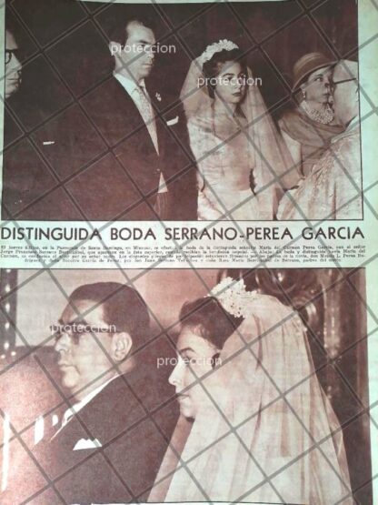 AFICHE RETRO. BODA. SERRANO PEREA 1960s. JORGE SERRANO BERRIOZABAL