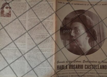 AFICHE RETRO. ENTREVISTA ROSARIO CASTELLANOS 1970