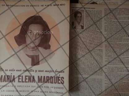 AFICHE RETRO. ENTREVISTA MARIA ELENA MARQUES COMO POLITICA