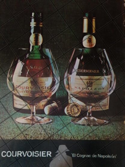 CARTEL PUBLICIDAD ANTIGUA VINOS COURVOISIER 1973 -616