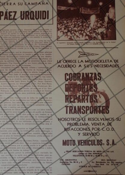 CARTEL ANTIGUO ORIGINAL DE MOTOCICLETAS ISLO Y OTROS 1960s