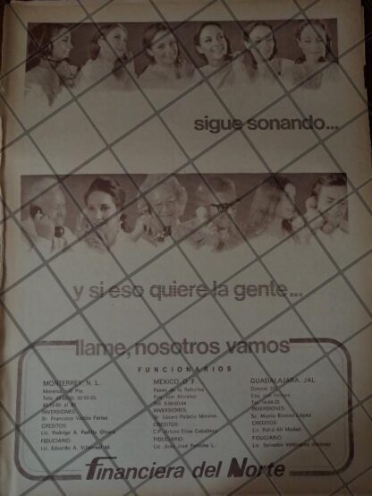 AFICHE RETRO. BANCO FINANCIERA DEL NORTE 1973 /145