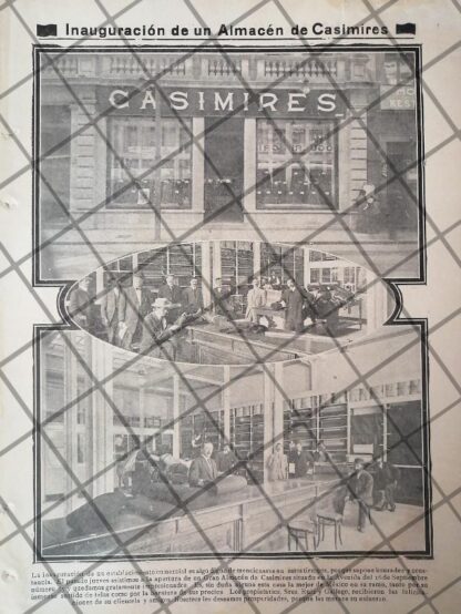 AFICHE ANTIGUO ORIGINAL. ABREN TIENDA DE CASIMIRES RUIZ Y GALLEGO 1912