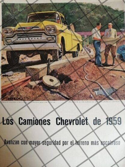 CARTEL RETRO CAMIONETA CHEVROLET APACHE 1959 -1077