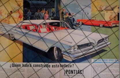 AFICHE RETRO ORIGINAL AUTOS PONTIAC STRATO CHIEF 1959 -1038