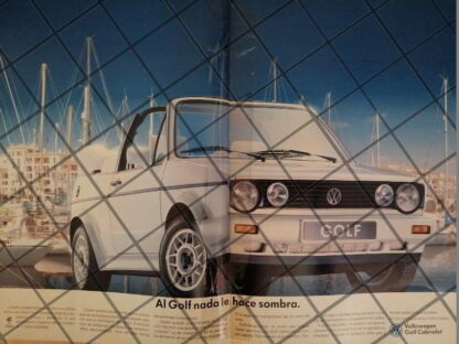 AFICHE RETRO ORIGINAL AUTOS VOLKSWAGEN GOLF 1991 -1024