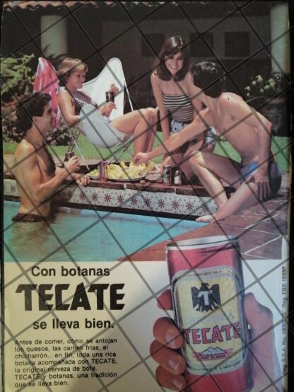 3 MINI CARTELES RETRO, CERVEZA TECATE 1970s /193 - Imagen 3