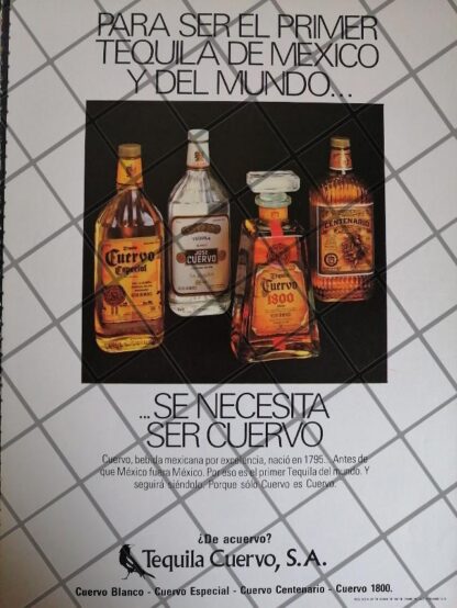 CARTEL PUBLICITARIO RETRO TEQUILA CUERVO 1973 /626