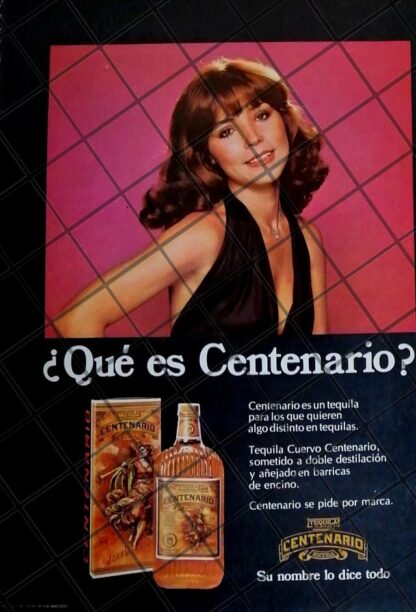 CARTEL PUBLICITARIO RETRO TEQUILA CUERVO CENTENARIO 1975 625