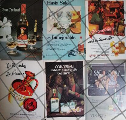 12 CARTELES RETRO. VINOS Y LICORES 1940s 80s /623 - Imagen 8