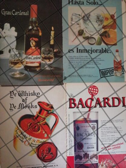 12 CARTELES RETRO. VINOS Y LICORES 1940s 80s /623 - Imagen 3