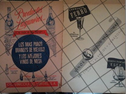 6 CARTELES RETRO. VINOS Y LICORES 1940s 50s /622 - Imagen 4