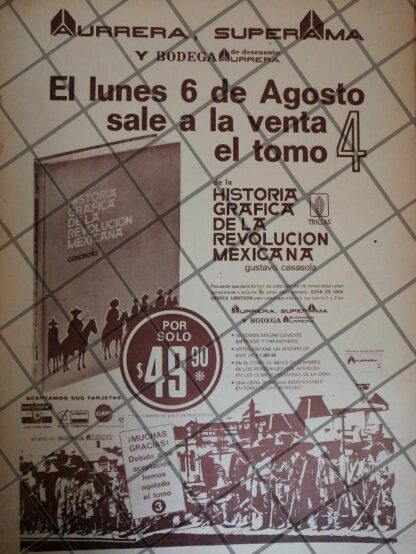 CARTEL ANTIGUO TIENDA AURRERA Y SUPERAMA 1960s /960