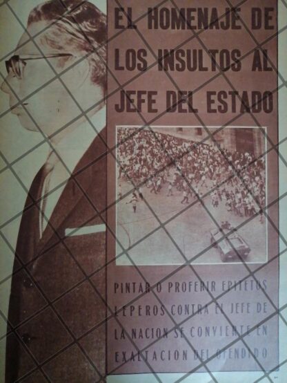 AFICHE ANTIGUO 1968 MANIFESTACION CONTRA DIAZ ORDAZ