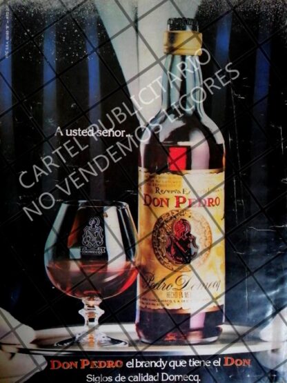 CARTEL RETRO. BRANDY PEDRO DOMECQ 1970s /VINOS