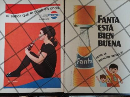 8 CARTELES ANTIGUOS REFRESCOS VARIOS AÑOS 40s-70s /319 - Imagen 4