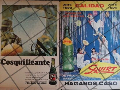 8 CARTELES ANTIGUOS REFRESCOS VARIOS AÑOS 40s-70s /318 - Imagen 3