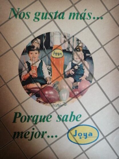 CARTEL ANTIGUO REFRESCOS JOYA 1940s MONTERREY /308