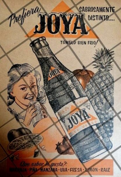 CARTEL ANTIGUO REFRESCOS JOYA 1940s /306