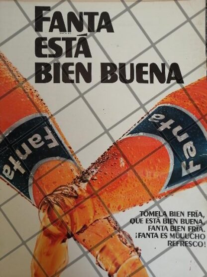 CARTEL VINTAGE ORIGINAL REFRESCOS FANTA 1968