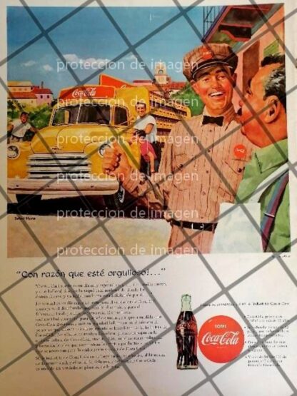 AFICHE ANTIGUO ORIGINAL COCA COLA DIBUJO DE ROBERT MOORE /R2