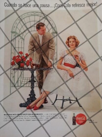 CARTEL PUBLICIDAD VINTAGE ORIGINAL COCA COLA 1960S /C37