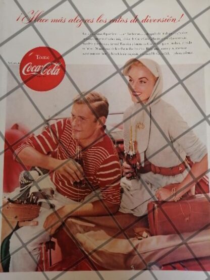 CARTEL PUBLICIDAD VINTAGE ORIGINAL COCA COLA 1960S /C34