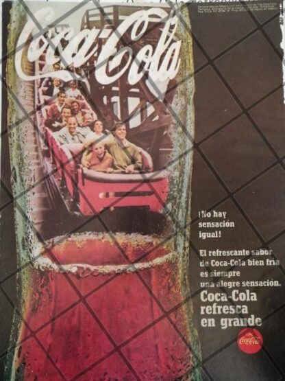 CARTEL PUBLICITARIO RETRO ORIGINAL COCA COLA 1960S /C30