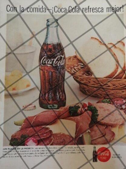 CARTEL PUBLICITARIO RETRO ORIGINAL COCA COLA 1960S /C29