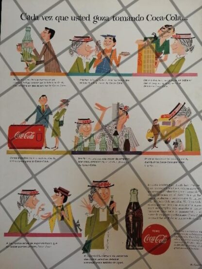 CARTEL PUBLICITARIO RETRO ORIGINAL COCA COLA 1959 /C27