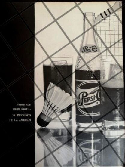 AFICHE PUBLICITARIO RETRO ORIGINAL PEPSI (SIRVALA) 1960