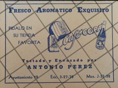 RARISIMO CARTEL ANTIGUO ORIGINAL REFRESCOS CAFE COLA 1930s