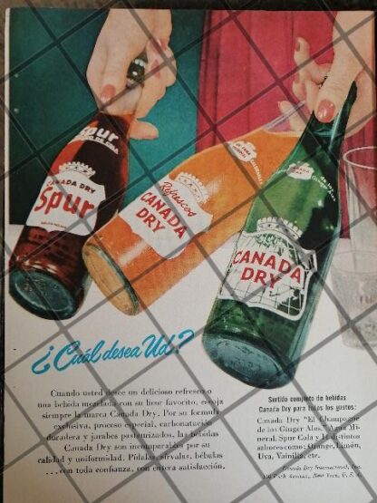 6 CARTELES ANTIGUOS REFRESCOS CANADA DRY 1950s /340 - Imagen 4