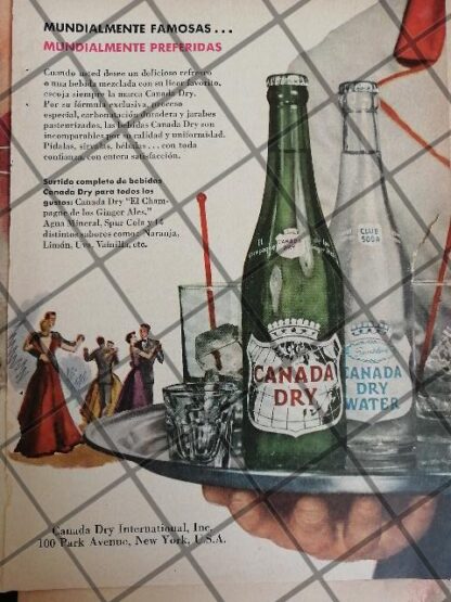 6 CARTELES ANTIGUOS REFRESCOS CANADA DRY 1950s /340 - Imagen 3