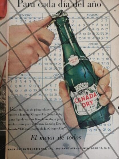 6 CARTELES ANTIGUOS REFRESCOS CANADA DRY 1950s /340 - Imagen 2