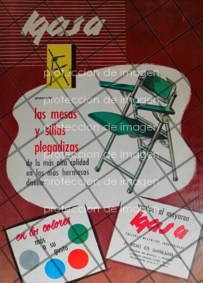 CARTEL PUBLICITARIO RETRO SILLAS IGA (IGASA) 1959